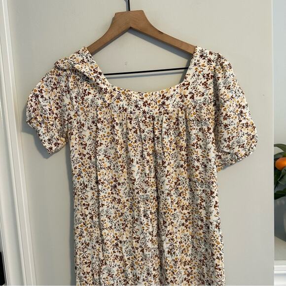 Reformation Jeans Cream Floral Mini Dress XS - Picture 6 of 10
